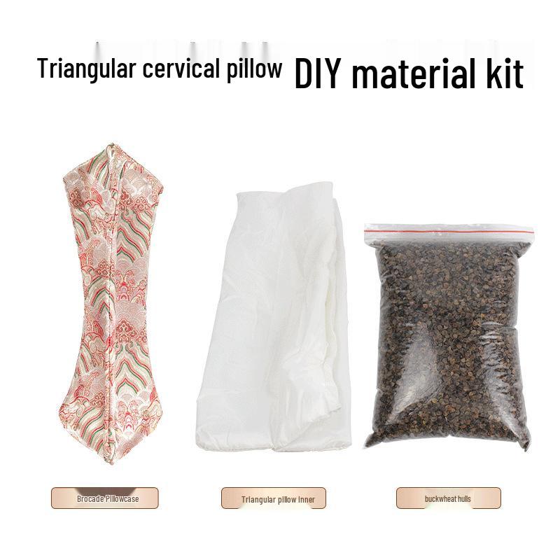 Mugwort Buckwheat Cervical Pillow - Detachable Neck Support for Sleep Health and Moxibustion.