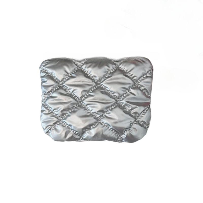 20/50/100cm*145cm Colore Argento Pelle PU Goffrata Fodera in Cotone Tessuto per Trapuntatura Natalizia per Cucito Fai da Te Borsa da Viaggio