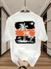 Tropical Graphic Shortsleev TShirt Vibrant Palm Tree Sunset Design Casual Oneck Summer Streetwear Harajuku Casual Unique Tee