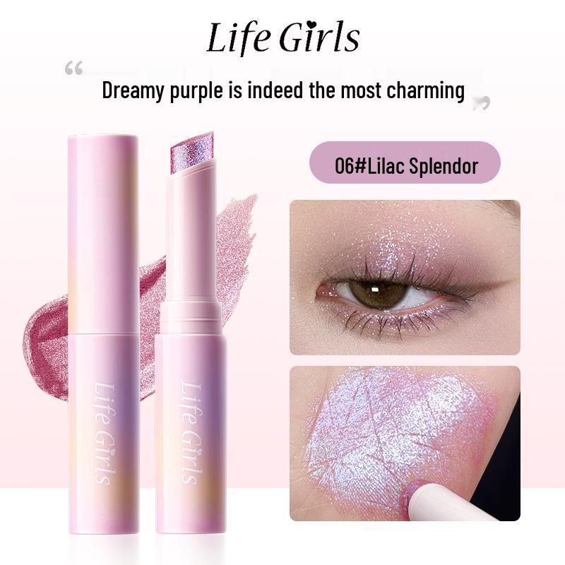 

Girls Life Multi-Color Eyeshadow Stick: Watery Jelly, Shimmering Glitter, Matte Finish, One-Swipe, Long-Lasting Highlighter. 2.8g