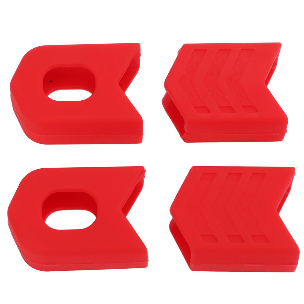 4pcs Crank Boots Durable Wearable Effective Protective Compact Stable Easy Replaceable Lightweight Bicycle PartsRed