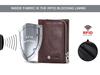 Black Angel RFID Anti-Theft Men's Wallet - Genuine Cowhide, European & American Trend, Zipper Coin Purse.