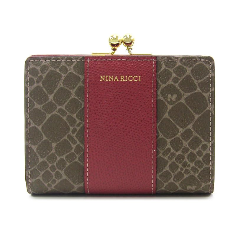 Nina Ricci Grain Nouveau Purse Bifold Bordeaux 85-8008 Women's Wallet,