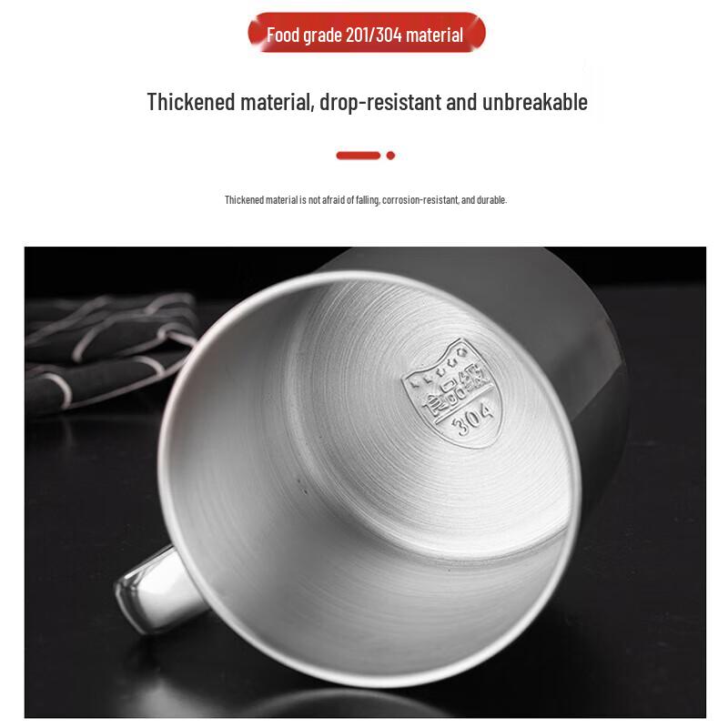 Pabei 304 Stainless Steel Mug with Lid, 350ml