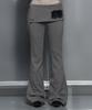ETRE AU SOMMET Lace-Up Side Slit Bootcut Pants (Mocha)