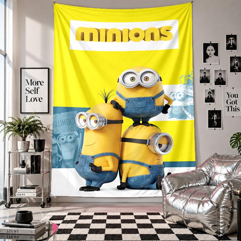 Wall TapestryMinions Despicable Me Art Hanging Cloth Decorative Background Cover for Room Decoration