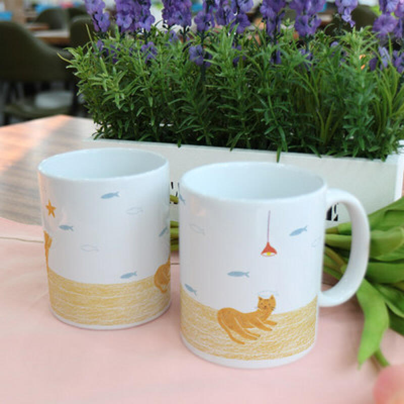 ic690-Design Mug 2p-Fish and Cat