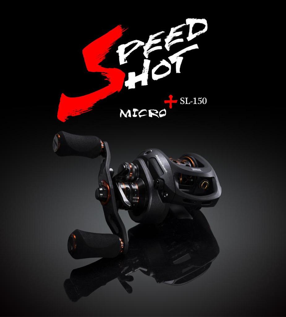 Kingdom SPEED SHOT MICRO New Double Spool 6.5:1 High Speed Baitcasting Reel Ultralight 12+1 Ball Bearings Fishing Reels