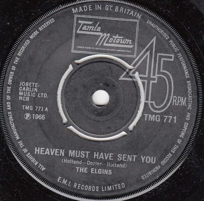 7inch Record ELGINS - Heaven Must Have Sent You TMG771 Tamla Motown 1971 UK Soul/Funk Used