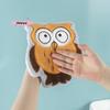 M-Cute Owl Coral Fleece Wall-Mounted Hand Towel, Super Absorbent & Quick-Dry Hanging Kitchen Bath Towel With Hanging Loop