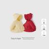 JELLYBABY Girls' 3D Bow Thermal Hooded Cotton Jacket