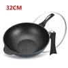 Premium Maifan Stone Non-Stick Wok, Low-Smoke, Flat-Bottom, Universal for Gas & Induction Cooktops, 32CM Stir-Fry Pan.