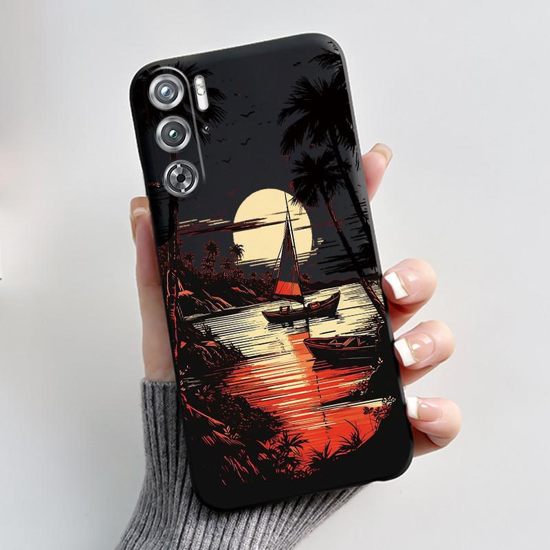 Phone Case For ZTE Nubia Red Magic Redmagic 9 9S Pro Plus 5G Case Cute Love Rabbit Protective Black matte TPU Soft Cover Casing
