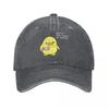 Peace Was Never An Option Duck Baseball Cap Vintage Distressed Washed Cartoon Headwear for Unisex Women Running Golf Fit Hats Cap