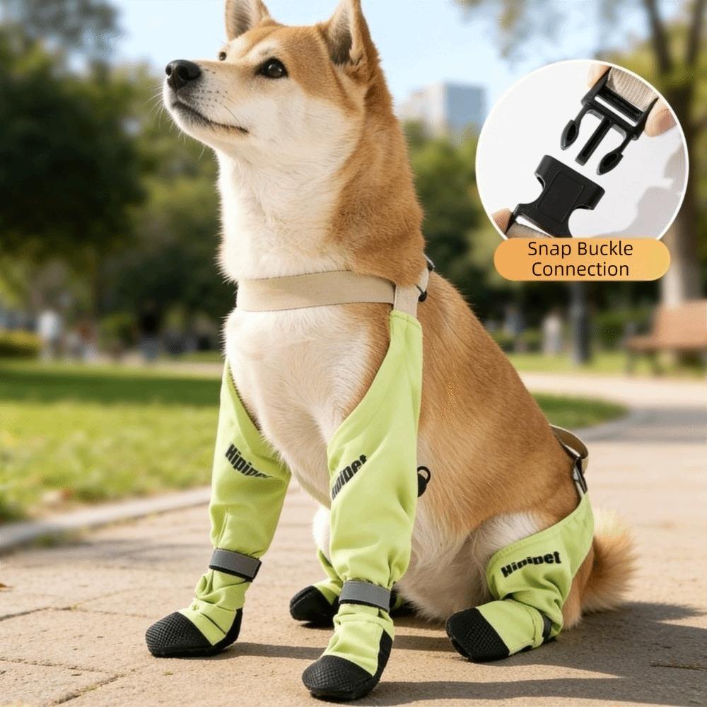 Anti-dirty Dog Foot Covers Waterproof Puppy Shoe Cover Suspenders Four-Legged Pants  Going Out