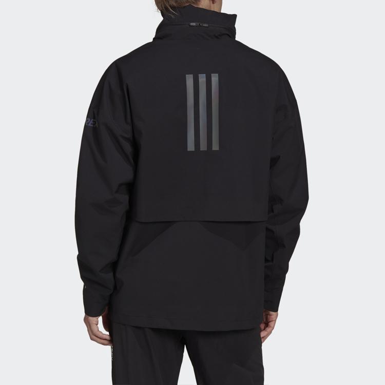 adidas Terrex C Myshelter Rain.RDY Αδιάβροχο Υπαίθριο Μπουφάν με Κουκούλα Ανδρικά Μπουφάν Μαύρο H65700