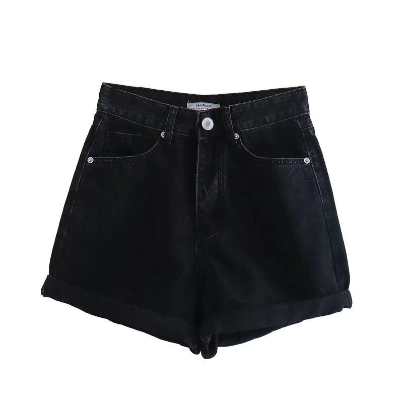 

Kaslead Casual Mommy Bermuda Denim Shorts Black S