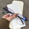 8Pcs Frameless Cut Edge Fashionable Looking Presbyopia Glasses Anti Blue Light Reading Glasses Portable And Lightweight