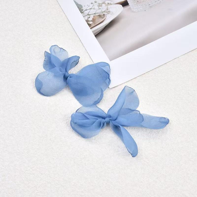 Burnt Edge Gauze Flower Trim Earrings - Petal Jewelry for DIY Holiday Style