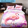 Magical Flamingo Sky 3pcs Bedding,Including 1pc Duvet Cover And 2pcs Pillowcases Perfect for Christmas,Ideal for Bedroom, Dormitory