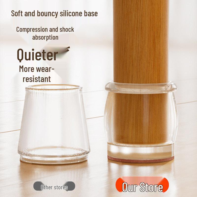 Anti-Slip Silicone Table & Chair Leg Pads - Wear-Resistant Protection for Dining Furniture