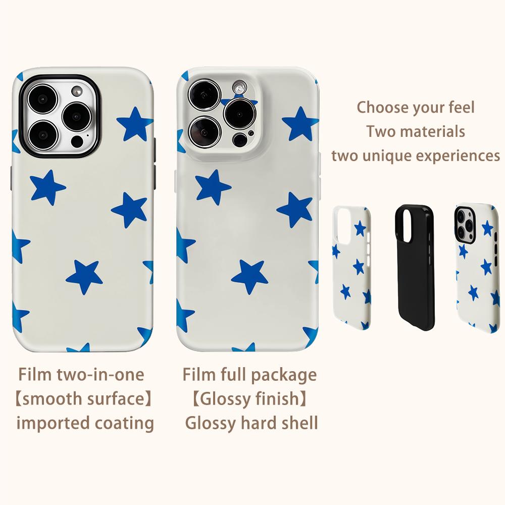 Blue StarsFor Magnetic Phone Case for IPhone 17 16 15 14 13 Pro Max Plus Single Double-layer Tough Case