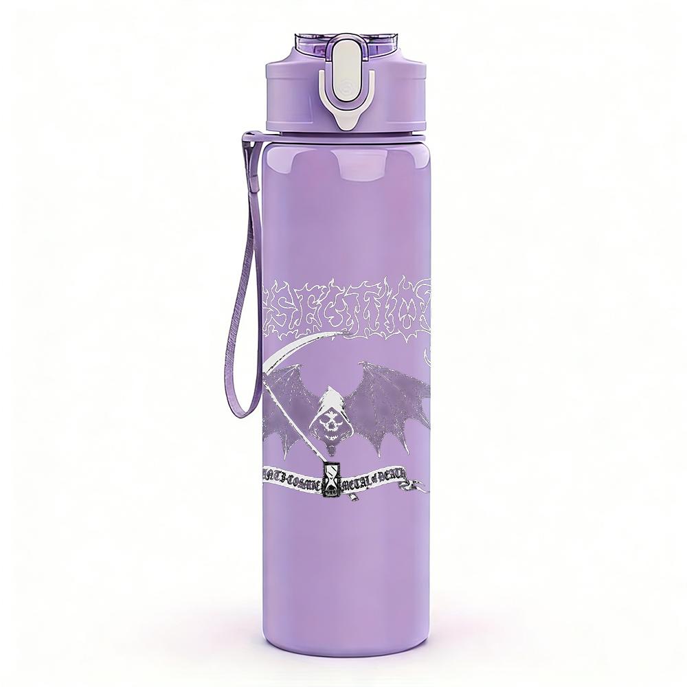 1PC White Eagle Wing Minimalist Silhouette Print 750ml Portable Sports Water Bottle Leakproof Gym Outdoor Travel Drink Cup