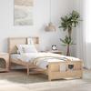 Bed Frame with Headboard Brown 75 x 190 cm Engineered Wood