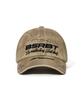 Bieseulaebis 3D Embroidery Dirty Washed Cotton Cap Beige