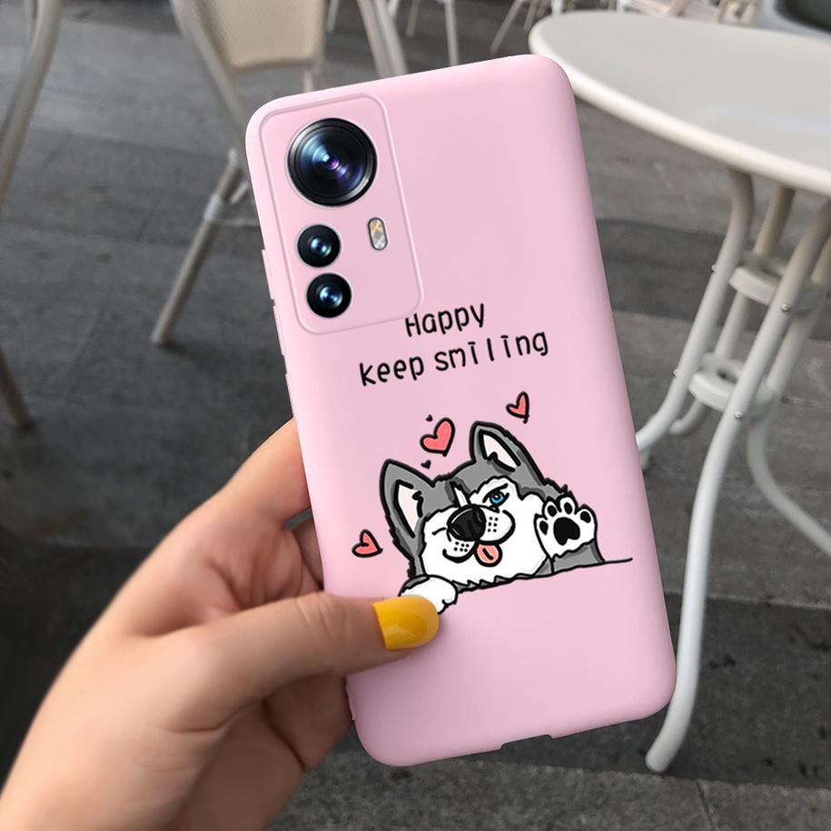 For Xiaomi 12 Pro 5G Case Cute Cartoon Painted Matte Cover For Xiaomi Mi 12 Pro 5G Global Funda on Xiomi 12 Pro Mi12 12X 5G Capa