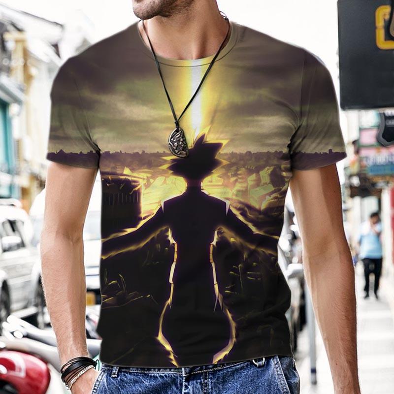 2026 Summer Dragon Ball Retro Fitness T-shirt Men s Oversized 3D XXS