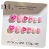 Kids Fun Nail Art 12Pcs Cartoon Stickers Cute Flower Cloud Heart Children Party Decorations Pattern Rhinestones Decals Self-adhesive Fake Nails