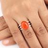 Natural Carnelian Gemstone 925 Sterling Silver Wedding Ring Designer Jewelry For Women RR-73-25