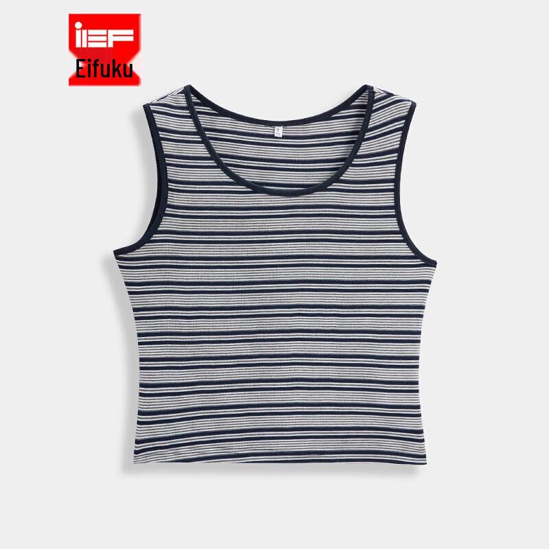 Женский полосатый жилет IEF с круглым вырезом M