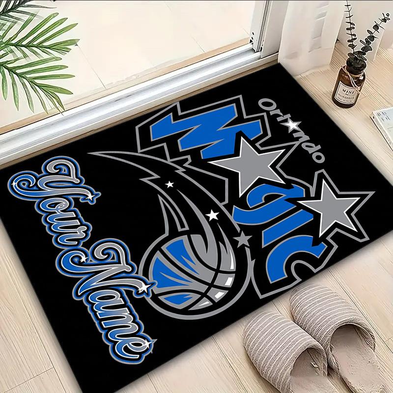 Custom Name Rug Orlando basketball Team Area Rug Suitable for Indoor And Outdoor,Carpets for Homes, Offices,Living Rooms,Home Decor,Christmas Gift