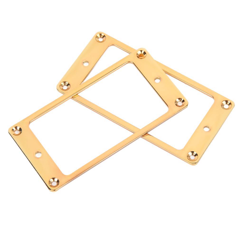 2 Pcs Electric Guitar Pickup Frame Guitar Replacement Metal Humbucker Pickup Mounting Ring for Decoration Gold