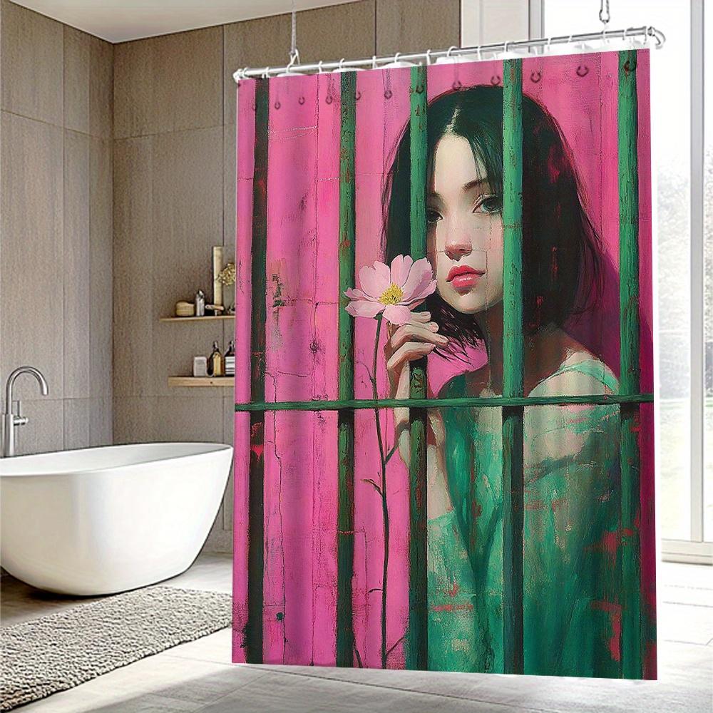 

Imprisoned Girl Waterproof Shower Curtain, Modern Bathroom Decoration, Stylish And Durable, Very Suitable For Family Use W60H190(CM)-1 Pcs