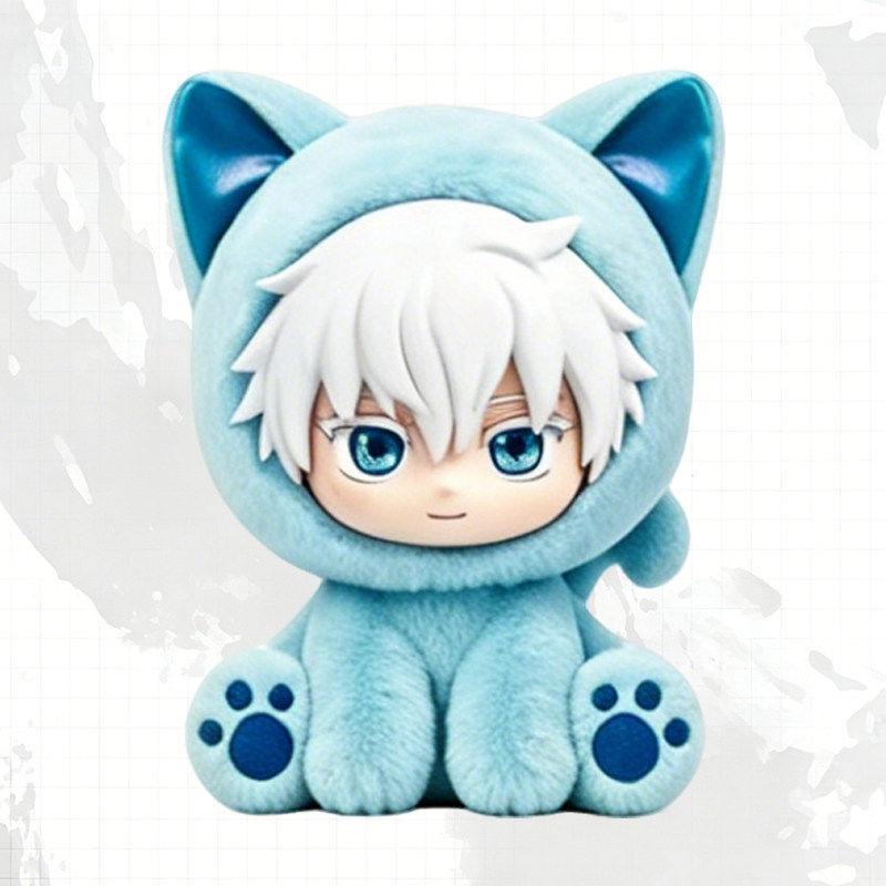 EAKI Jujutsu Kaisen Season 2 Sitting Cat Party Plush Pendant Blind Box Trendy Collectible Toy Birthday Gift For Anime Lovers