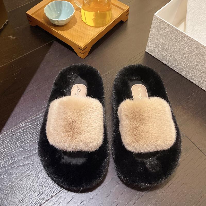 

Толстоподошвенные увеличивающие рост пушистые тапочки для женской уличной носки 2025 новая популярная хлопковая обувь на осень и зиму милые хлопковые тапочки 42 хаки