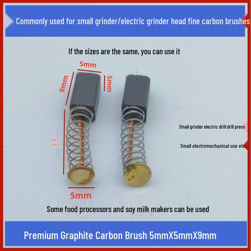 Electric Grinder Carbon Brush 5x5x9 - Universal Type for Power Tools