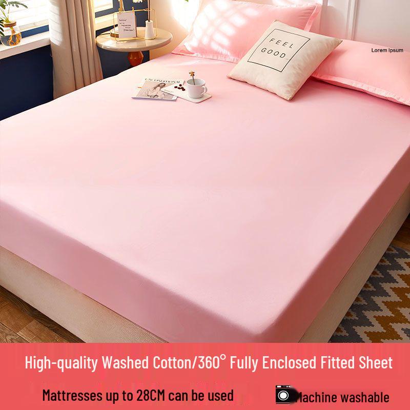 Nanjiren Washed Cotton Non-Slip Fitted Bedspread & Mattress Protector