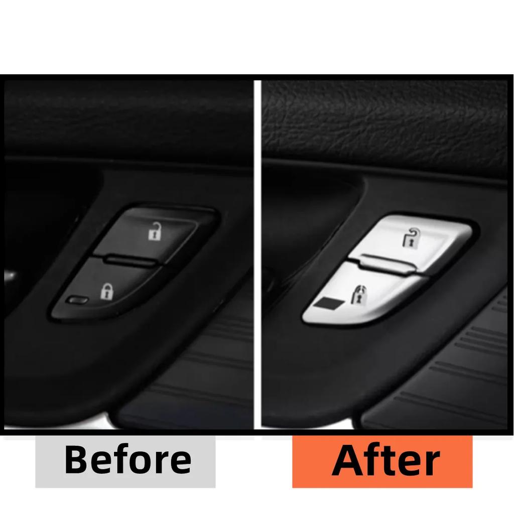 Car Door Lock Unlock Buttons Cover Stickers Trim For Cadillac XT4 XT5 XT6 CT4 CT5 ATSL XTS Interior Accessories