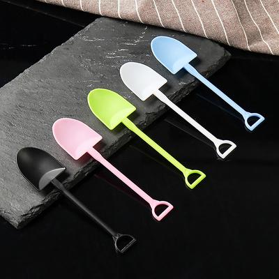 100 Piezas Cuchara Desechable Forma de Pala Mini Cuchara para Helado Plástico de Grado Alimenticio Cucharas para Postre Tienda de Pasteles Suministros de Vajilla para Fiestas