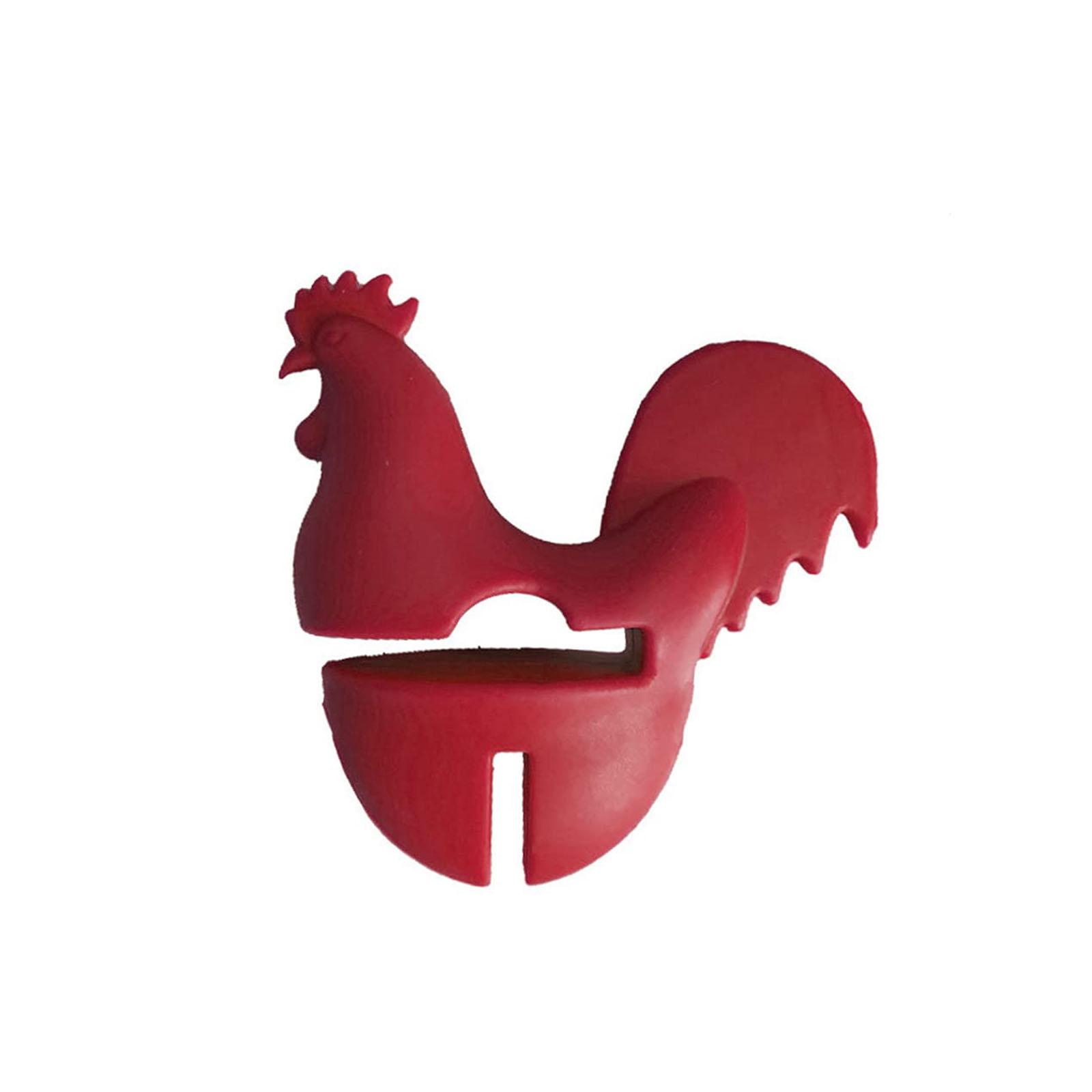 

Chicken Pot Clip Spoon Holder Portable Cartoon Silicone-Pot Clip -scalding Spoon Holder Pot Side Clip Cooking Tool One Size червоний