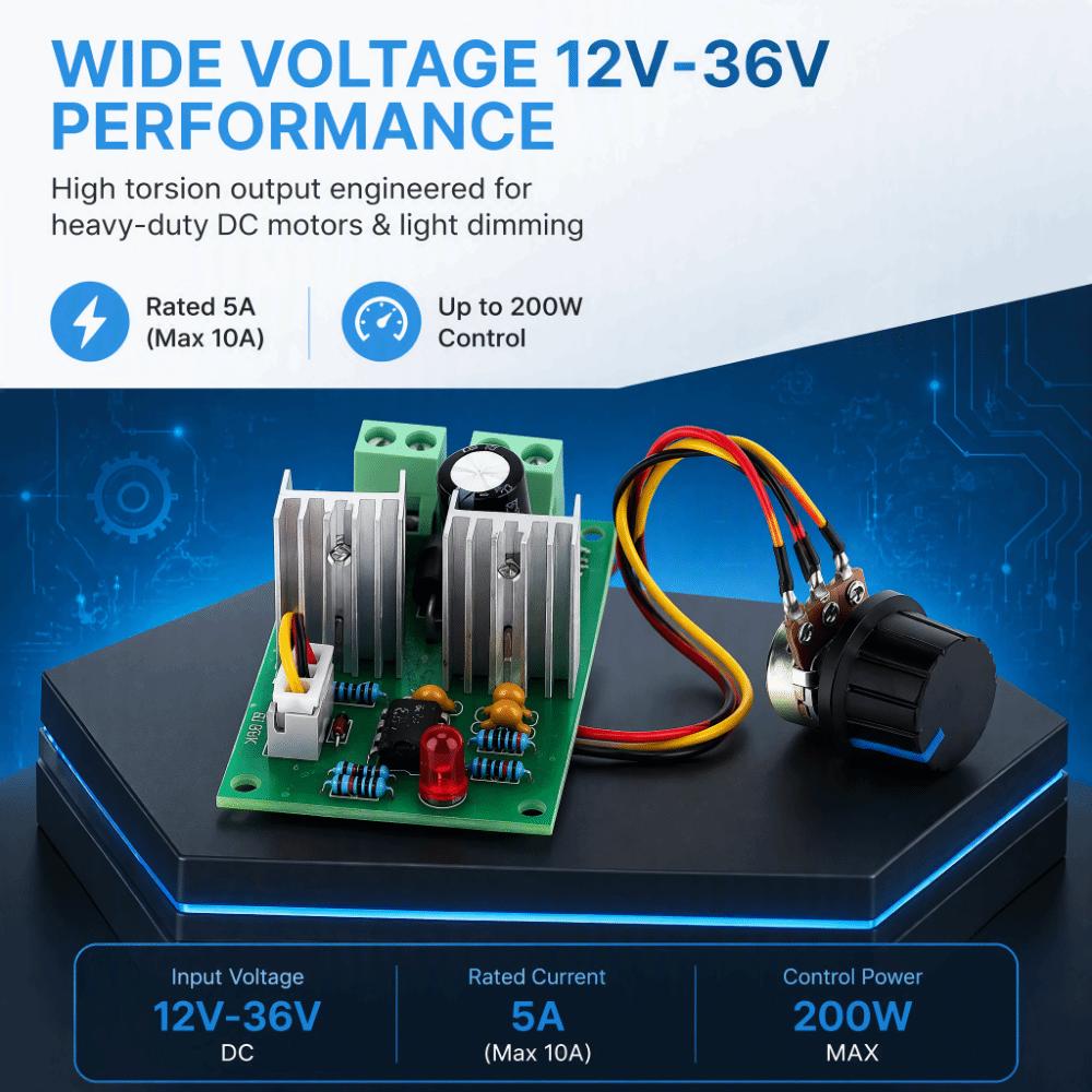 Pulse Width Modulation PWM Speed Controller 10A DC Motor Controller Switch  Automation Systems