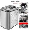 Portable 304 Stainless Steel Fuel Can - 30L/25L, Thickened for Oil, Gasoline, Diesel, Car Spare Tank