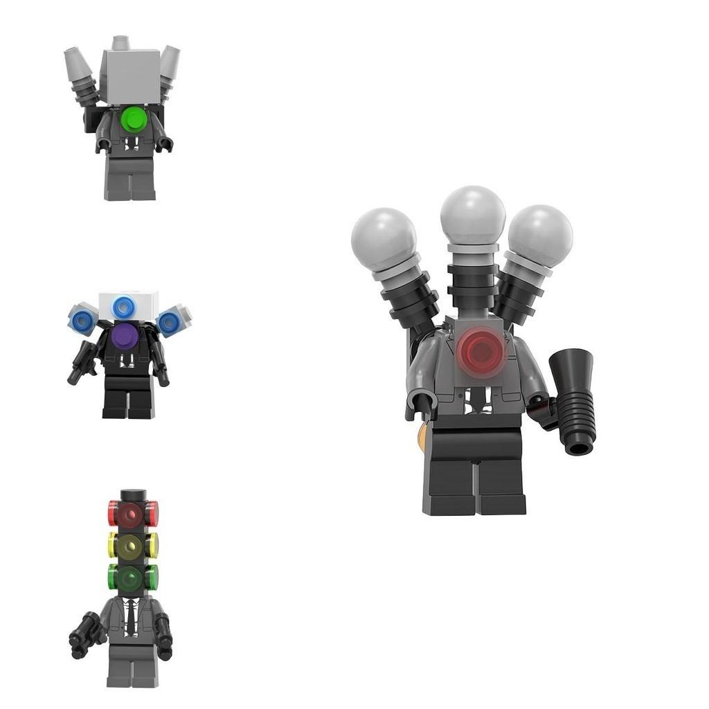 Lg1011 Toilet Man Vs Surveillance Man Series Mic Man Signal Light Man Assembly Building Block Toy Bag