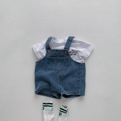 2023 sommer Baby Kleidung Set Kleinkind Mädchen Kleidung Anzug Kleinkind T und Denim Insgesamt Jungen Outfit