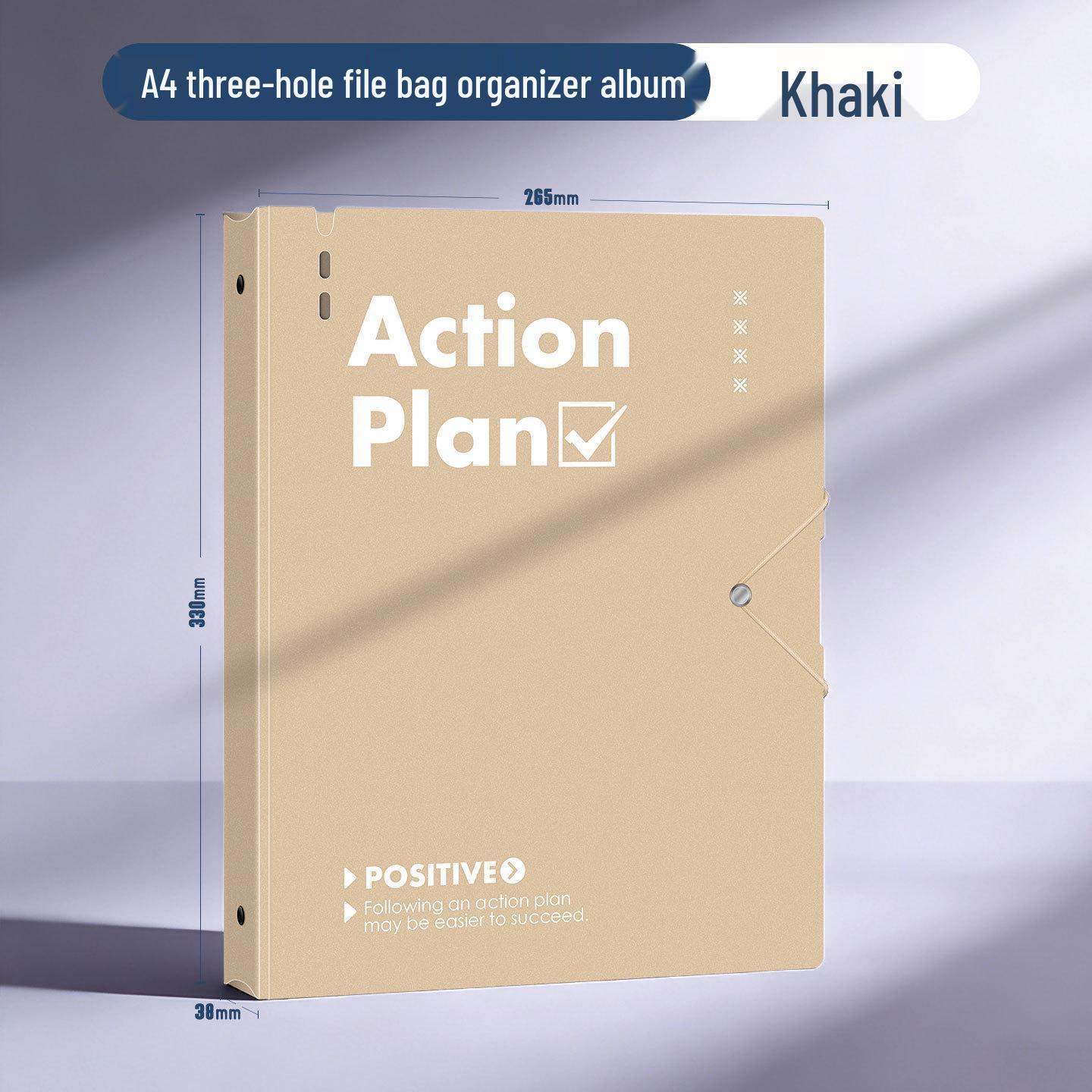Transparent A4 Loose-Leaf Document Folder with Detachable Pages