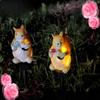 2pcs New LED Solar Plug-in Lights for Atmosphere Decoration Garden Park Resin Lawn Lamp Squirrel Garden Landscape Lights